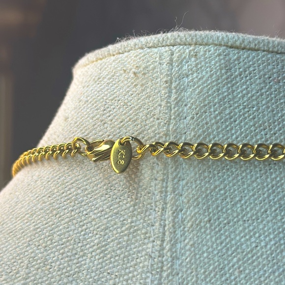 LARGE F OFF charm on 18kt gold plated 17” chain 💫 WATERPROOF - Picture 7 of 8